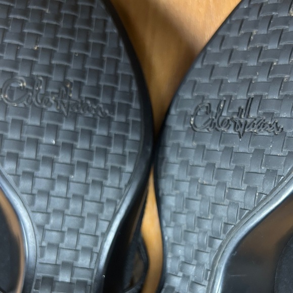 Cole Haan NikeAir Womens Black Leather Suede Wedge Mule Clogs . Sz 6B - Picture 14 of 15